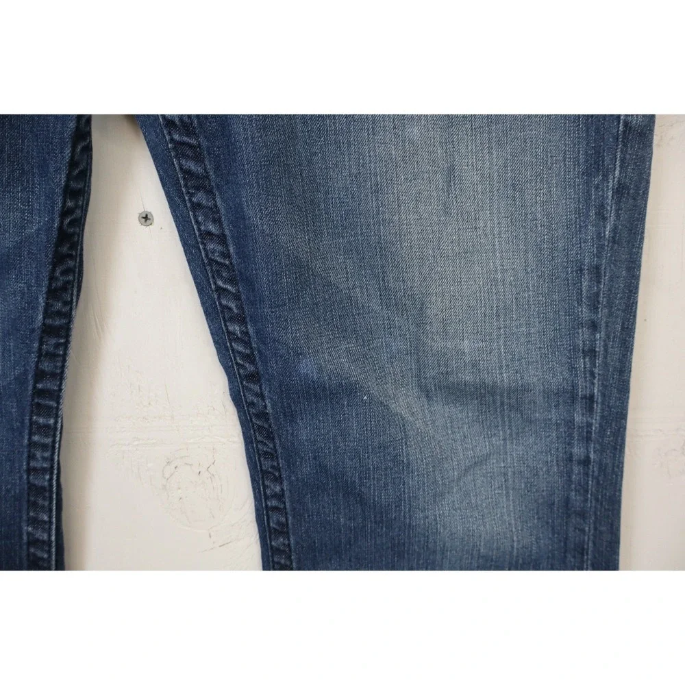 Mens True Religion Jeans Size 38x29 Cotton USA Relaxed Straight Blue Flap Pocket